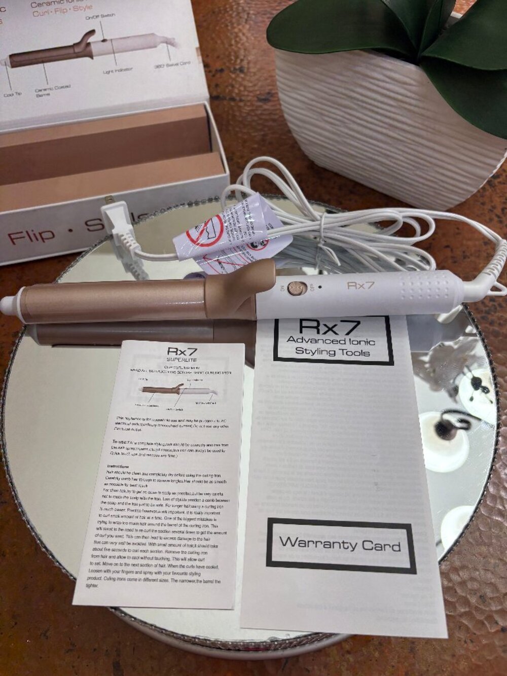 Rx7 Nano Ceramic Ionic Professional Salon Styler 1" Barrel curling iron - Picture 4 of 5